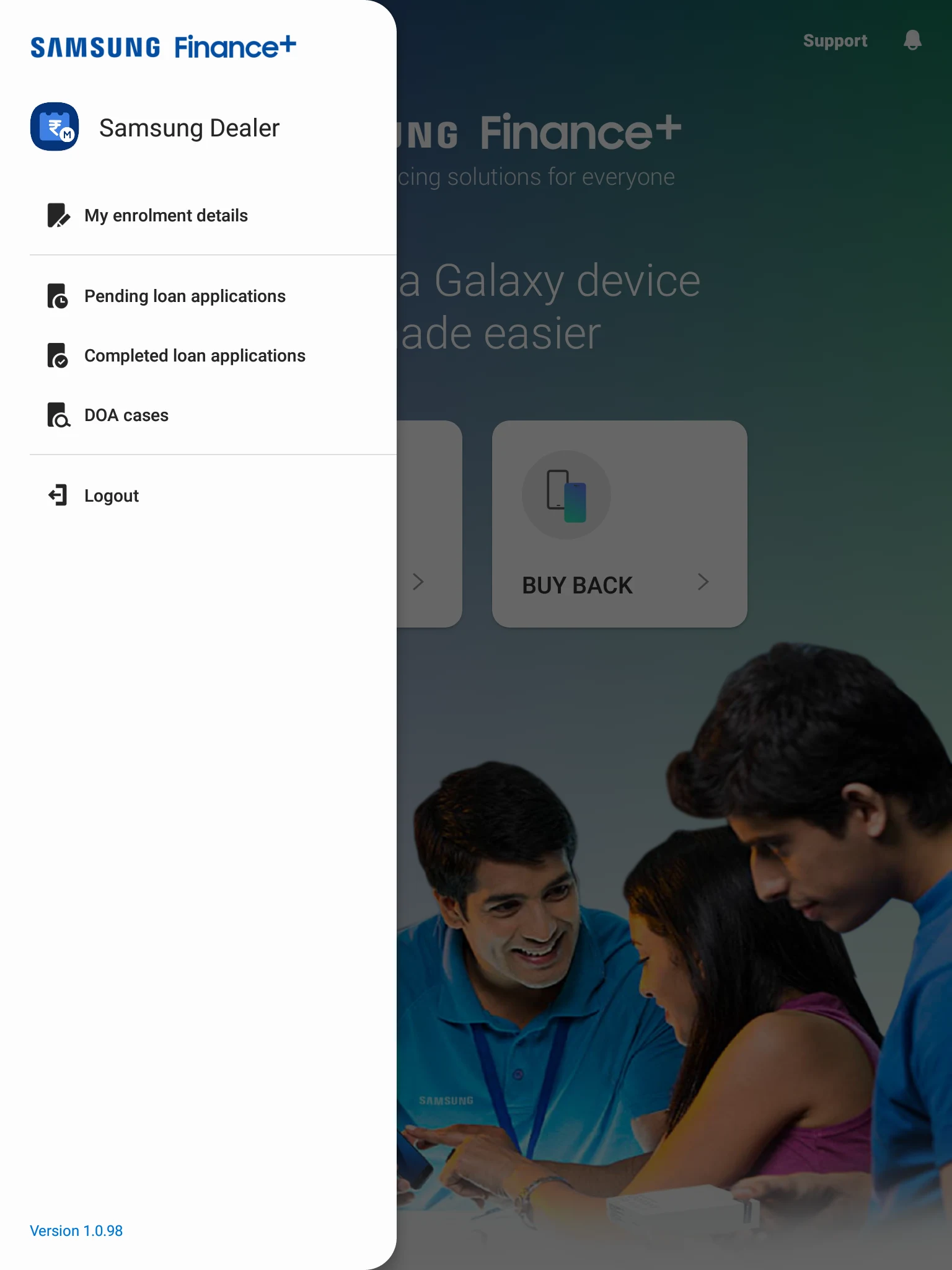 Samsung Finance+ Merchant screenshot